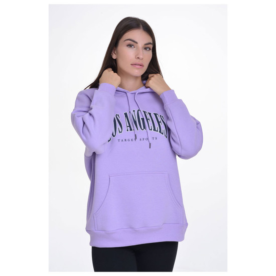 Target Γυναικείο φούτερ Loose Hoodie Fleece "Los Angeles"